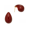 Wholesale Maillard Style Minimalist Drop Shape Copper 18K Real Gold Plated Women's Earrings