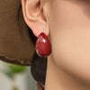 Wholesale Maillard Style Minimalist Drop Shape Copper 18K Real Gold Plated Women's Earrings