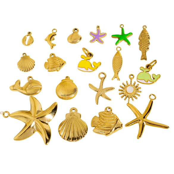 Wholesale Marine Animals Stainless Steel Pendant Jewelry With Electroplating Vacuum In Furnace Process