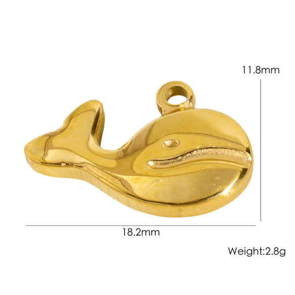 Wholesale Marine Animals Stainless Steel Pendant Jewelry With Electroplating Vacuum In Furnace Process