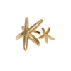 Wholesale Marine Elements Beach Starfish Stainless Steel Opening Ring With Electroplating For Women