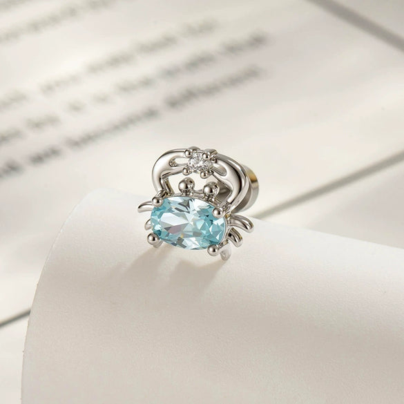 Wholesale Marine Series Cute Sweet Style Crab Shaped Metal Electroplated Cartilage Piercing Ear Bone Nail