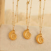 Wholesale Marine Series 316L Stainless Steel Necklace With Animal And Zodiac Pattern Electroplated Pendant For Women
