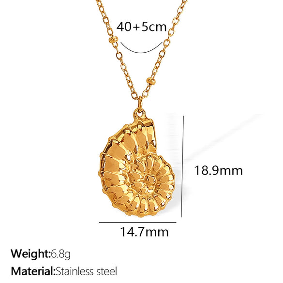 Wholesale Marine Series 316L Stainless Steel Necklace With Animal And Zodiac Pattern Electroplated Pendant For Women