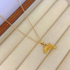 Wholesale Marine Series Titanium Steel Three Dimensional Hollow Shell Pendant Necklace And Bracelet Jewelry Set For Women With Electroplating Animal And Zodiac Shape