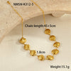 Wholesale Marine Style Stainless Steel Geometric Starfish Shell Clavicle Chain Necklace Jewelry Plated With 18K Gold