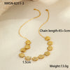 Wholesale Marine Style Stainless Steel Geometric Starfish Shell Clavicle Chain Necklace Jewelry Plated With 18K Gold