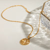 Wholesale Marine Style Stainless Steel Pendant Necklace With Starfish Seahorse Scallop Seaweed Electroplated