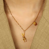 Wholesale Mechanical Rabbit 316L Stainless Steel Necklace For Women Electroplated Fashion Animal Style