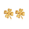 Wholesale Medieval Style Stamped Stainless Steel Flower Earrings For Women
