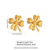 Wholesale Medieval Style Stamped Stainless Steel Flower Earrings For Women
