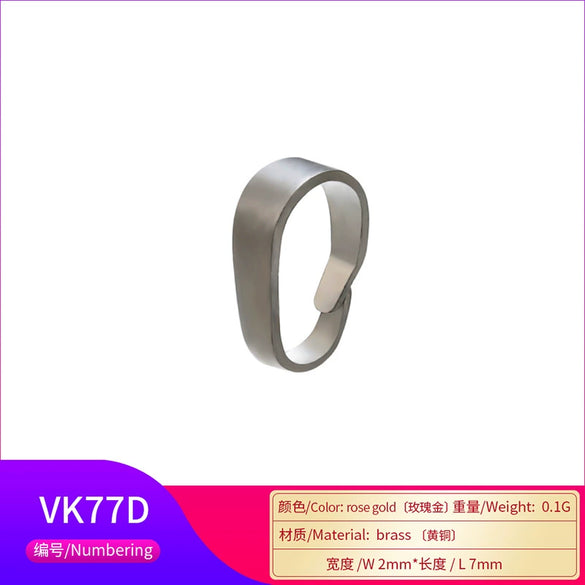 Wholesale Melon Seed Buckle Pendant Accessories Copper Real Gold Plated Simple Style