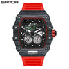 Wholesale Men's Alloy Alloy And Tpu Barrelshaped Quartz Watch With Zebra Pattern And Hollow Design