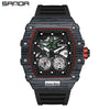 Wholesale Men's Alloy Alloy And Tpu Barrelshaped Quartz Watch With Zebra Pattern And Hollow Design