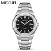Wholesale Men's Alloy And Fine Steel Casual Square Dial Luminous Business Calendar Quartz Watch