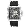 Wholesale Men's Alloy And Silicone Hollow Non Mechanical Sports Luminous Waterproof Barrel Shaped Watch