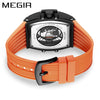 Wholesale Men's Alloy And Silicone Square Luminous Sports Watch