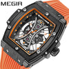 Wholesale Men's Alloy And Silicone Square Luminous Sports Watch