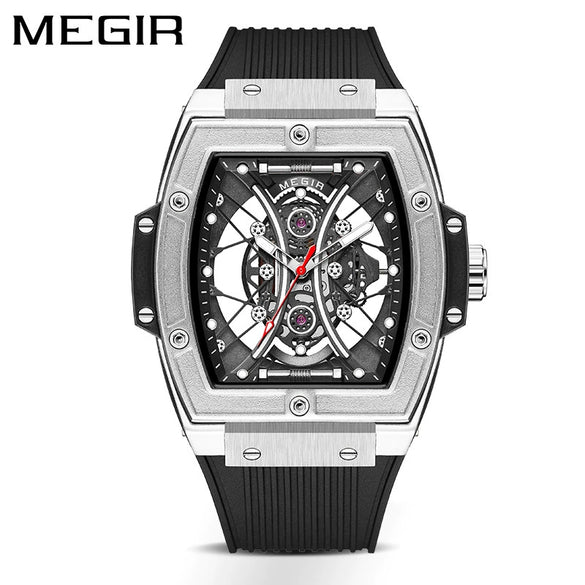 Wholesale Men's Alloy And Silicone Square Luminous Sports Watch