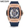 Wholesale Men's Alloy And Silicone Square Luminous Sports Watch