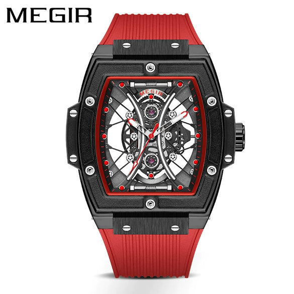 Wholesale Men's Alloy And Silicone Square Luminous Sports Watch