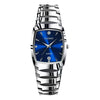 Wholesale Men's Alloy And Stainless Steel Square And Barrel Shaped Waterproof Quartz Watch With Calendar