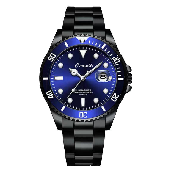 Wholesale Men's Alloy And Stainless Steel Watch Round Dial Luminous Waterproof Trendy Sports Watch