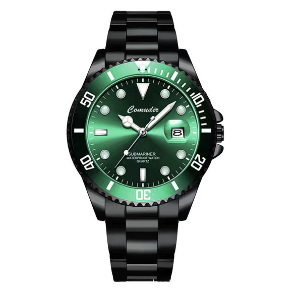 Wholesale Men's Alloy And Stainless Steel Watch Round Dial Luminous Waterproof Trendy Sports Watch