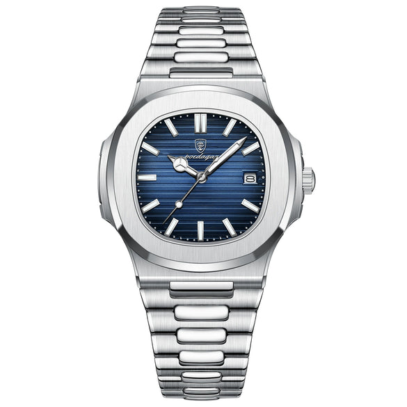 Wholesale Men's Alloy And Stainless Steel Waterproof Ultrathin Square Business Quartz Watch