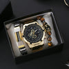 Wholesale Men's Alloy Band Set Watch Leisure Style Round Dial Quartz Movement