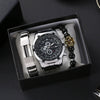 Wholesale Men's Alloy Band Set Watch Leisure Style Round Dial Quartz Movement