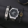 Wholesale Men's Alloy Band Set Watch Leisure Style Round Dial Quartz Movement