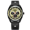 Wholesale Men's Alloy Case Genuine Leather Strap Round Dial Quartz Watch