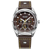 Wholesale Men's Alloy Case Genuine Leather Strap Round Dial Quartz Watch