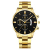 Wholesale Men's Alloy Case Pu Strap Round Dial Digital Display Business Style Calendar Watch