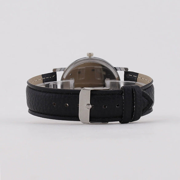Wholesale Men's Alloy Case Pu Strap Round Dial Watch With Mineral Strengthened Glass Mirror