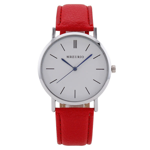 Wholesale Men's Alloy Case Pu Strap Round Dial Watch With Mineral Strengthened Glass Mirror