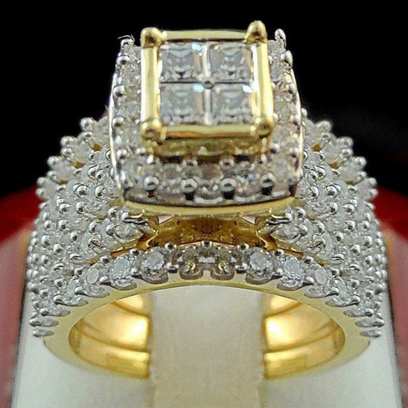 Wholesale Men's Alloy Gold Plated Geometric Ring