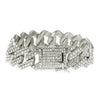 Wholesale Men's Alloy Jewelry Punk Geometric Diamond Bracelet