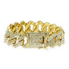 Wholesale Men's Alloy Jewelry Punk Geometric Diamond Bracelet