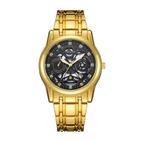 Wholesale Men's Alloy Watch With Hollow Design Luminous And Waterproof Round Dial