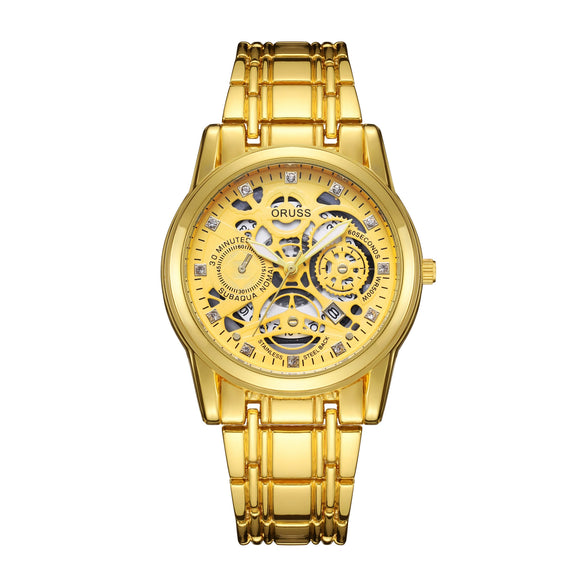 Wholesale Men's Alloy Watch With Hollow Design Luminous And Waterproof Round Dial