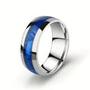 Wholesale Men's Arc Sticker Stainless Steel Ring With Electroplating Treatment
