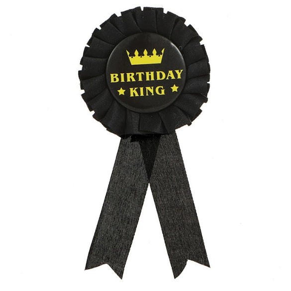 Wholesale Men's Birthday Party Tinplate Badges With Dripping Glue Process In Blue Gold And Black Gold