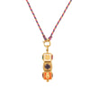 Wholesale Men's Boyfriend Style Geometric Star Eye Tarot Love Pendant Necklace Copper Gold Plated