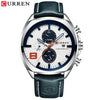 Wholesale Men's Business Casual Quartz Watch With Sixpin Calendar Leather Strap Alloy Case Mineral Reinforced Glass Mirror And Stainless Steel Pin Buckle
