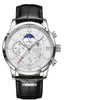 Wholesale Men's Business Elegant Personality Alloy Case Leather Strap Round Dial Watch
