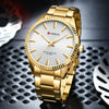 Wholesale Men's Business Fashion Quartz Watch Alloy Case Stainless Steel Strap Round Dial Luminous Calendar