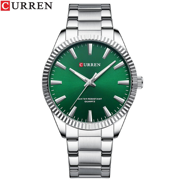 Wholesale Men's Business Fashion Quartz Watch Alloy Case Stainless Steel Strap Round Dial Luminous Calendar