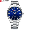 Wholesale Men's Business Fashion Quartz Watch Alloy Case Stainless Steel Strap Round Dial Luminous Calendar